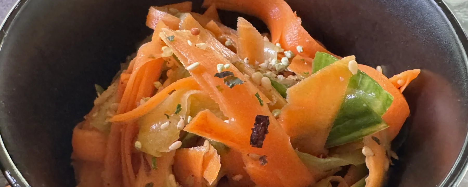 Peeled Cucumber and Carrot Salad