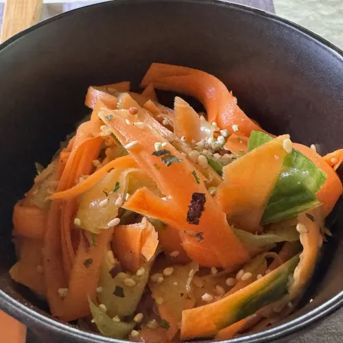 Peeled Cucumber and Carrot Salad