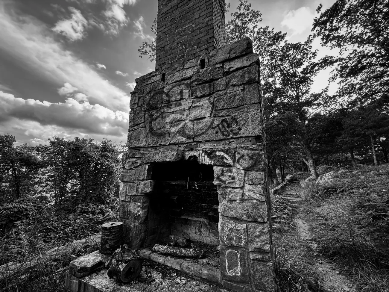 Old chimney on top of Draper Mountain